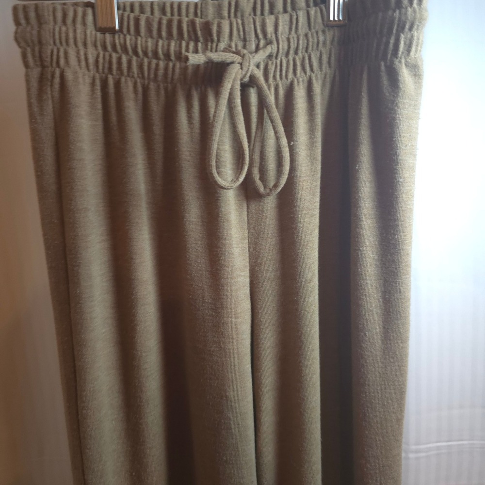 Wilfred Free XS Taupe Knit Wide Leg Pants Lounge Soft Pull On Stretch Minimalist - Picture 3 of 13